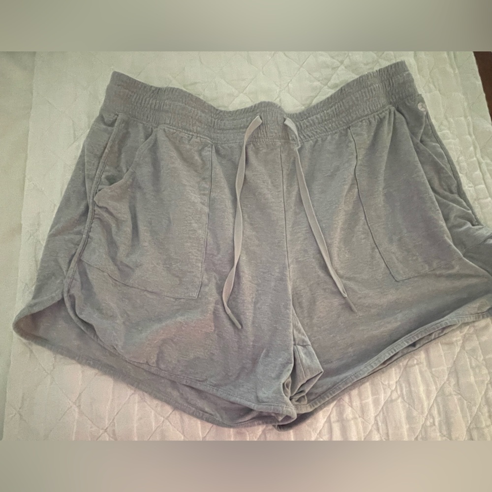 Danskin Light Gray Drawstring Shorts